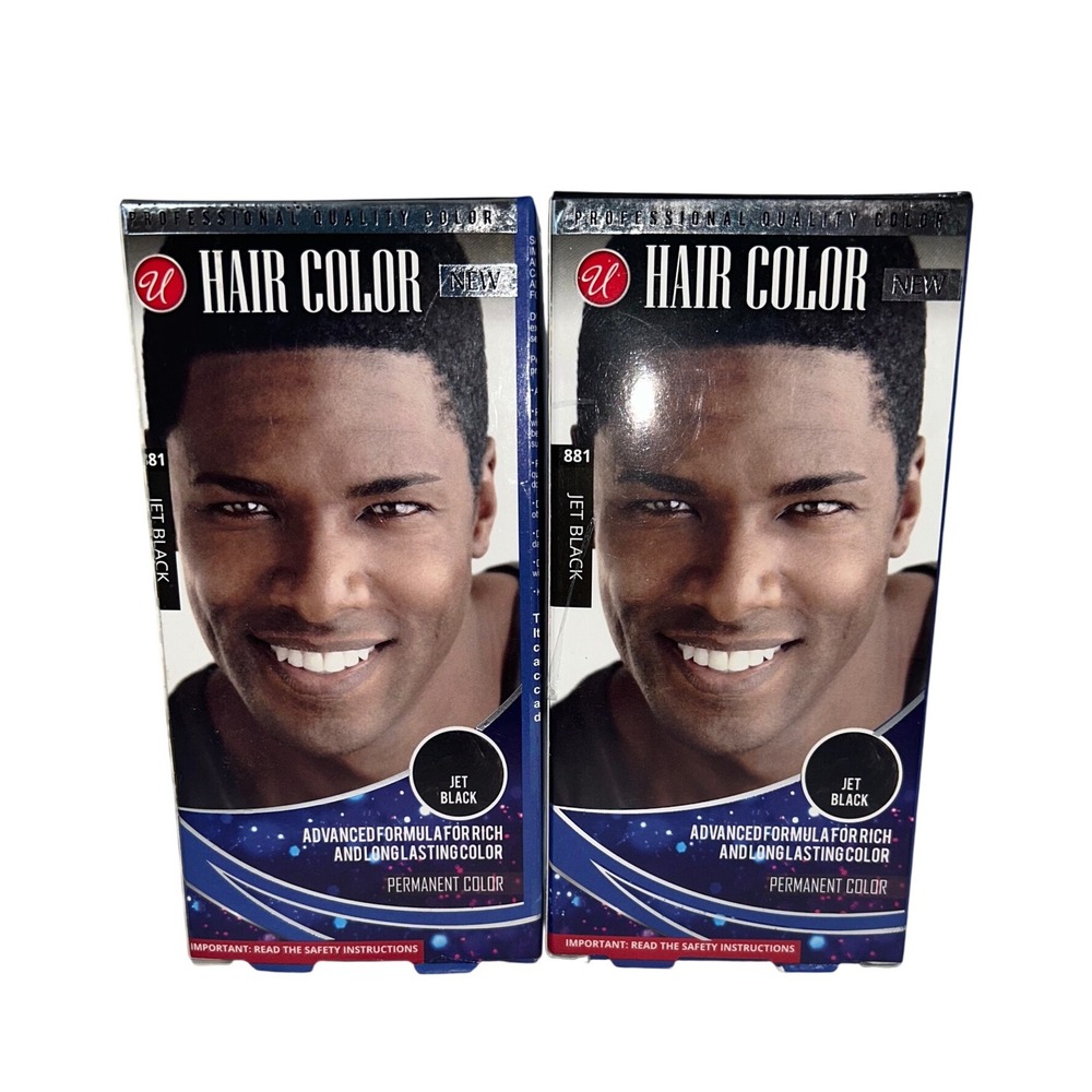 Universal Hair Color Professional Quality Permanent Jet‎ Black 881 Pack of 2